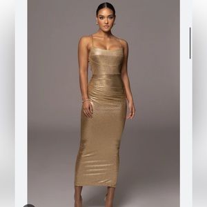 Gold maxi dress JLux label